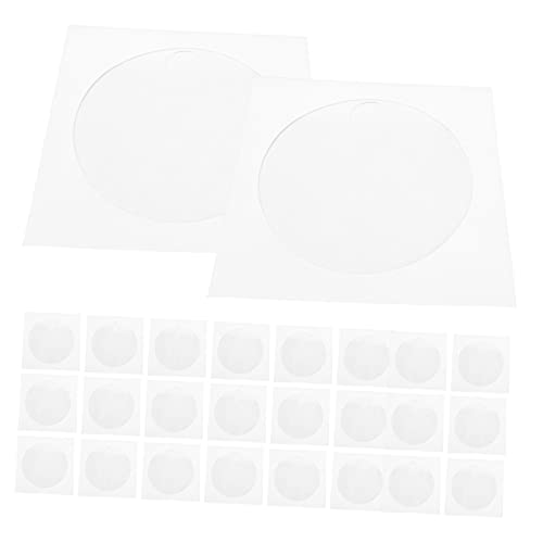 Yardenfun 100 Stück CD Verpackungsbeutel CD Papierhüllen Durchsichtige CD Hüllen CD Hüllenhalter Organizer CD Versandtaschen CD Aufbewahrungshalter Papier CD Hüllen DVD Disc Hüllen von Yardenfun