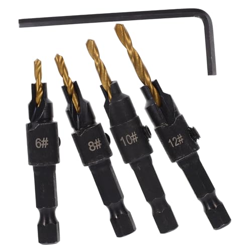 Yardenfun 1Satz Teiliges Senkerbohrer für Holzbohrungen Sechskantschaft Beschichtete Bohrer Hochwertige Metallbohrer für Präzise Holzarbeiten Yardenfun 1Satz Teiliges Senkerbohrer für Holzbohrungen Sechskantschaft Beschichtete Bohrer Hochwertige Metallbohrer für Präzise Holzarbeiten von Yardenfun