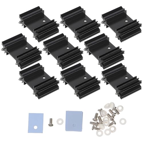 Yardenfun 1Satz To Kühlkörper Aluminium Kühlrippen für Transistoren Spannungsregler Isoliermaterial Langlebige Wärmeableitung für Kühlung Yardenfun 1Satz To Kühlkörper Aluminium Kühlrippen für Transistoren Spannungsregler Isoliermaterial Langlebige Wärmeableitung für Kühlung von Yardenfun