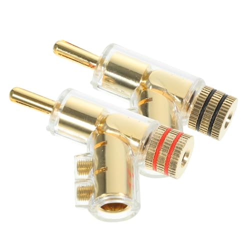 Yardenfun 2Stücke Bananenstecker Lötfrei Vergoldet Lautsprecheranschlussklemme für Stabile Verbindung für Heimkino Audioanwendungen Yardenfun 2Stücke Bananenstecker Lötfrei Vergoldet Lautsprecheranschlussklemme für Stabile Verbindung für Heimkino Audioanwendungen von Yardenfun