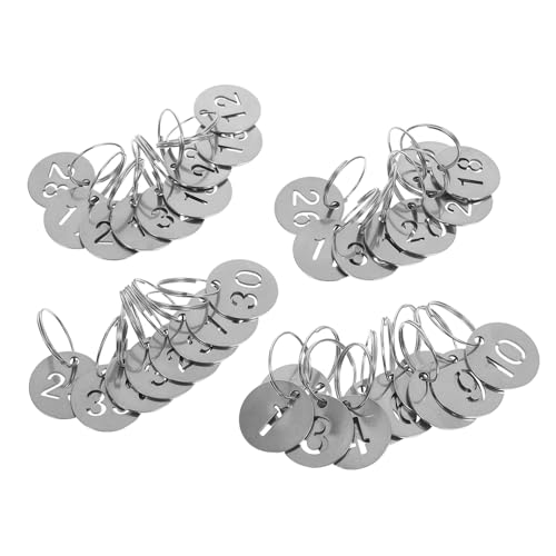 Yardenfun 35 Stück Ausgehöhlte Zahlenschilder Aus Edelstahl, Rundes Metall, 1–35, Nummerierte Schlüsselanhänger Zum Organisieren Der Identifikation, Gepäck, Schlüssel, Taschen Yardenfun 35 Stück Ausgehöhlte Zahlenschilder Aus Edelstahl, Rundes Metall, 1–35, Nummerierte Schlüsselanhänger Zum Organisieren Der Identifikation, Gepäck, Schlüssel, Taschen von Yardenfun