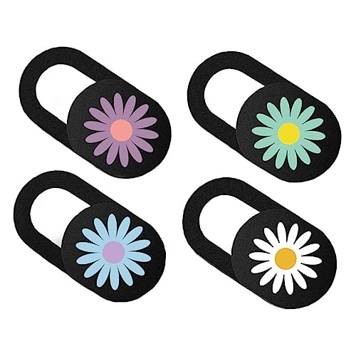 Yardenfun 4 Stück Kamera-Datenschutzabdeckung Sonnenblumen-Webcam-Abdeckung verschiebbare Webcam-Abdeckung Laptop-zubehör Laptop zubehör Webcam-Abdeckung für Laptop Webcam-Abdeckungsschieber von Yardenfun