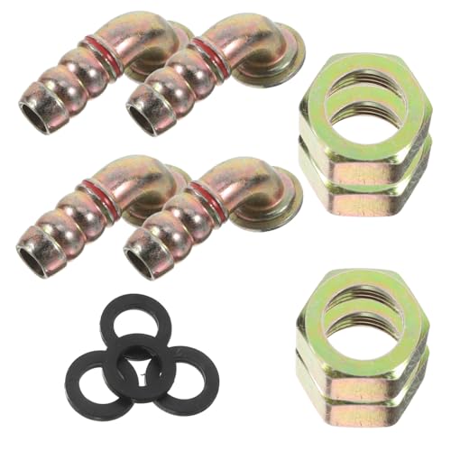 Yardenfun 4Sätze Schnellanschluss Gasleitungsadapter mit Universalgelenk Flexibler Gasverbinder für Gasgrills Herd und Fritteusen Innengewinde Einfach zu Installieren Sicher von Yardenfun