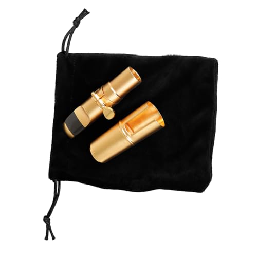 Yardwe 1 Satz Saxophon -Mund Mundstück für Saxophon Alt Mundstück für Altsaxophon Alt-Saxophon Mundstücke für Holzblasinstrumente Alt -Saxophon -Zubehör Saxophonkappe Stoff Golden von Yardwe