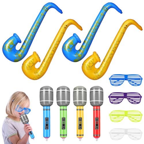 Yardwe 12 Stück Interaktive Requisiten Erwachsene Aufblasbare Mikrofone Musikinstrumente Schlag Aufblasbare Party-Requisiten Aufblasbares Saxophon Aufblasbare Instrumente 80er-Party PVC Yardwe 12 Stück Interaktive Requisiten Erwachsene Aufblasbare Mikrofone Musikinstrumente Schlag Aufblasbare Party-Requisiten Aufblasbares Saxophon Aufblasbare Instrumente 80er-Party PVC von Yardwe