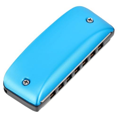Yardwe 1Pc Mundharmonika 7 Loch Harfe Kamm Musik Instrument Musikinstrument Blau Magnesium Aluminium Legierung Yardwe 1Pc Mundharmonika 7 Loch Harfe Kamm Musik Instrument Musikinstrument Blau Magnesium Aluminium Legierung von Yardwe
