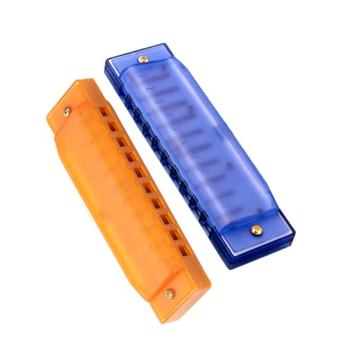 Yardwe 2 Stück 10 Harmonisches Musik-Mundharmonika- 10-Loch-Mundharmonika Mundharmonika-Instrument Blau Yardwe 2 Stück 10 Harmonisches Musik-Mundharmonika- 10-Loch-Mundharmonika Mundharmonika-Instrument Blau von Yardwe