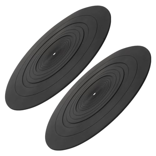 Yardwe 2 Stück Antistatische Silikonunterlage Vinylmatte Schallplatten Plattenspielermatte Vinyl Player Tischplattenspieler Plattenspieler Plattentellermatte Vinyl von Yardwe