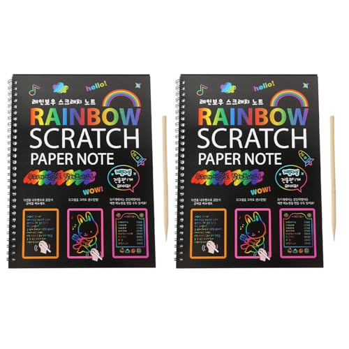 Yardwe 2 Stück Kratzbuch graffiti papier selber machen Kinderkratzpapier Zeichnung Notizbücher kratzen Graffiti-Papierhandwerk zeichnen Papier Zeichenheft für Schwarz Yardwe 2 Stück Kratzbuch graffiti papier selber machen Kinderkratzpapier Zeichnung Notizbücher kratzen Graffiti-Papierhandwerk zeichnen Papier Zeichenheft für Schwarz von Yardwe