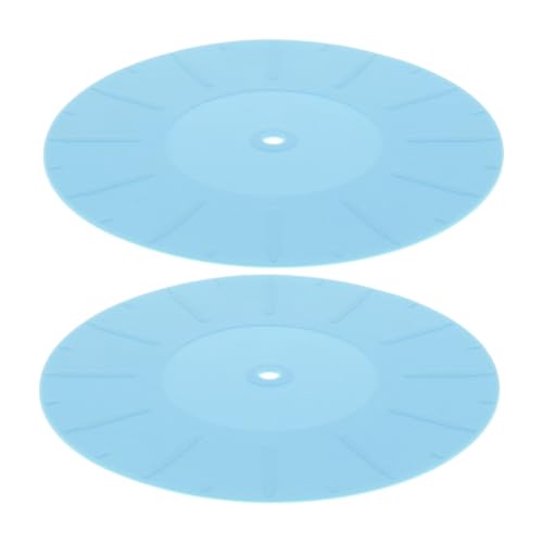 Yardwe 2 Stück Schallplattenmatte Vinyl Player Schallplattenspieler Antistatische Recorder Matte Vinyl Recorder Matte Silikon Plattenspieler Matte Recorder Schutzmatte Plattenspieler von Yardwe