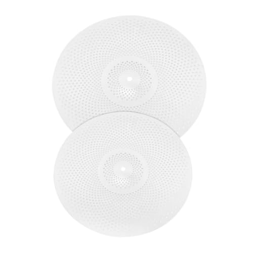 Yardwe 2 Stück Silent Cymbals Jazz Drum Cymbal Quiet Cymbal Filze Key Mute Cymbals Jazz Drum Ersatzteil Splash Cymbals Clear Sound Drum Cymbals Schalldichtes Übungstrommelteil von Yardwe