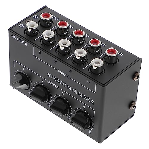 Yardwe 4 Audiomixer Soundmixer Line Mixer Mischpulte Passiver Stereomixer Mini Desktop Mixer Mini Mixer Audio Passivmixer Mini Audio Stereomixer Kleiner Stereomixer Schwarzes Yardwe 4 Audiomixer Soundmixer Line Mixer Mischpulte Passiver Stereomixer Mini Desktop Mixer Mini Mixer Audio Passivmixer Mini Audio Stereomixer Kleiner Stereomixer Schwarzes von Yardwe