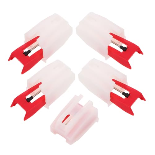 Yardwe 5 Stück Nadel eines Schallplattenspielers Ersatz-Plattenspielernadel Austausch der Aufnahmenadel Plattenspieler-Nadeln Universal-Plattenspielernadel Ersatznadel Aluminium von Yardwe