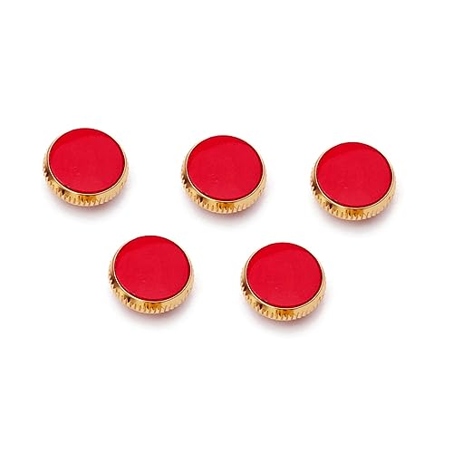 Yardwe 5 Stück Saxophon -metallknöpfe Zubehör Für Saxophone Zubehör Für Musikinstrumente Saxophon Ersatz Saxophon-schraubabdeckung Saxophon-fingertaste Rot von Yardwe