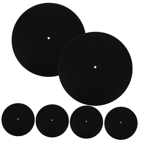Yardwe 6 Stck. Akten Sie Anti-rutsch-pad Unterlage Vinyl Abspielgerät Aufzeichnen Teller Pads Matten Platte Für Plattenspieler Zubehör Für Plattenspieler Filzstoff Schwarz von Yardwe