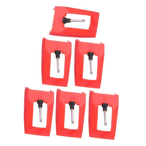 Yardwe 6 Stücke Stylus Vinyl Nadeln Ersatz Grammophon Plattenspieler Plattenspieler Gauge Phonographen Zubehör Phonographen Befestigung Aluminium Rot von Yardwe