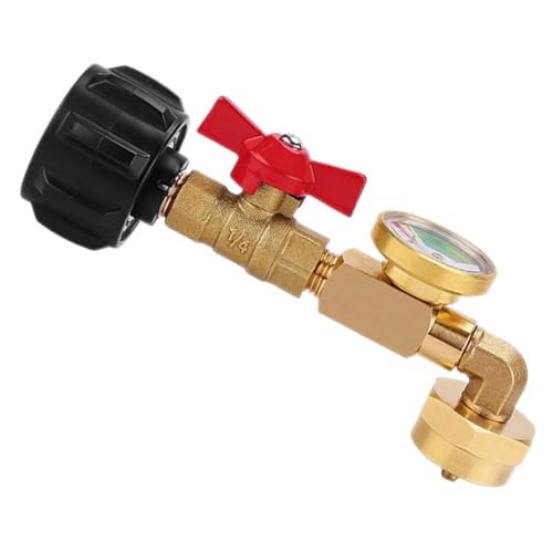 Yardwe Druckmesser Füllstandsanzeige Propantank Adapter für Sichere Nutzung von Gasgrills Heizungen und Laternen Robuster Messingadapter mit Kompakter Bauweise für Einfache Yardwe Druckmesser Füllstandsanzeige Propantank Adapter für Sichere Nutzung von Gasgrills Heizungen und Laternen Robuster Messingadapter mit Kompakter Bauweise für Einfache von Yardwe