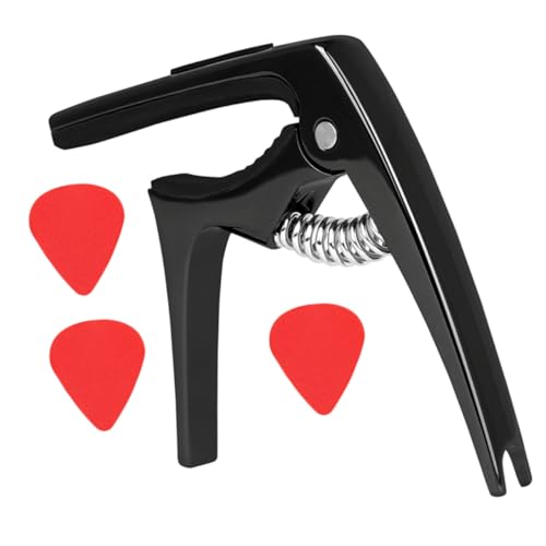 Yardwe Gitarren Kapodaster Für Gitarre Multifunktionales Gitarrenzubehör Mit Stimmgerät Und Gitarrenplektren Für Ukulele Und Andere Saiteninstrumente von Yardwe