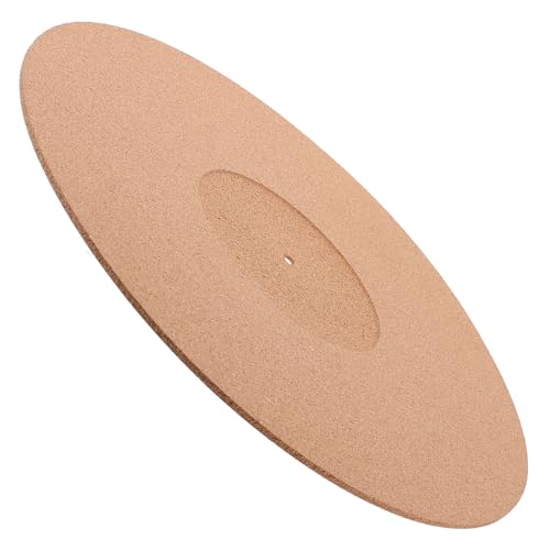 Yardwe Kork -Plattenschutzkissen Plattenteller aus Korkmatte Schallplattenmatte Blockflötenmatte aus Kork Plattenschutzmatte Rutschmatte für Plattenspieler Schutzmatte für Schallplatten von Yardwe