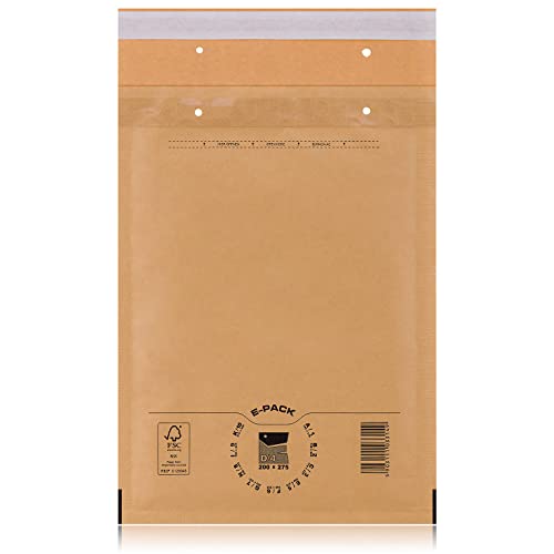 D4 100 St. Luftpolstertaschen Luftpolsterversandtaschen E-PACK D/4 Braun 200×275 Luftpolsterumschläge von Yaro