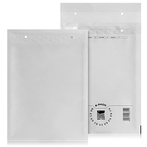 D4 1000 St. Luftpolstertaschen Versandtaschen E-PACK D/4 Weiß 200×275 Luftpolsterumschlag von Yaro