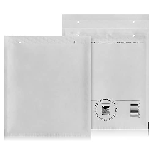 E5 100 St. Luftpolstertaschen Versandtaschen E-PACK E/5 Weiß 240×275 Luftpolsterumschlag von Yaro