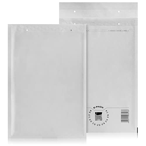 F6 400 St. Luftpolstertaschen Versandtaschen E-PACK F/6 Weiß 240×350 Luftpolsterumschlag von Yaro