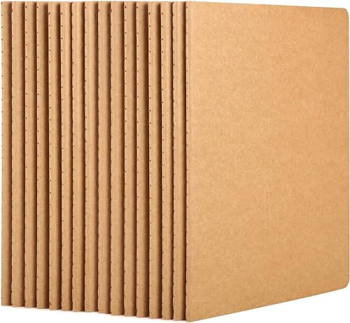 Yarotm Notizblock a5 Liniert 16 Stück - Kraft Notizheft Tagebuch Schreibheft a5 Liniertes 100GSM Papier - Softcover Ruled Notebooks a5 Bulk Pack - Schreibblock a5 - Notizbuch a5 Set von Yarotm