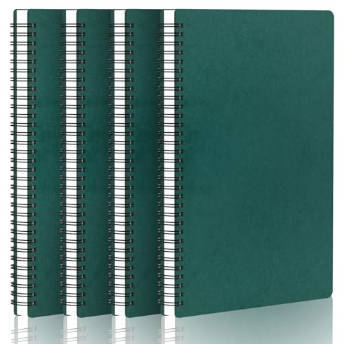 Yarotm Notizbuch A4 Kariert - 4 Stück Spiralblock Notebooks - Dunkelgrün Spiralblock A4 21x29.2cm - 100GSM Ccollegeblock A4 Kariert 5mm - 60 Blatt/120 Seiten Notizblock A4 Notizbücher Yarotm Notizbuch A4 Kariert - 4 Stück Spiralblock Notebooks - Dunkelgrün Spiralblock A4 21x29.2cm - 100GSM Ccollegeblock A4 Kariert 5mm - 60 Blatt/120 Seiten Notizblock A4 Notizbücher von Yarotm