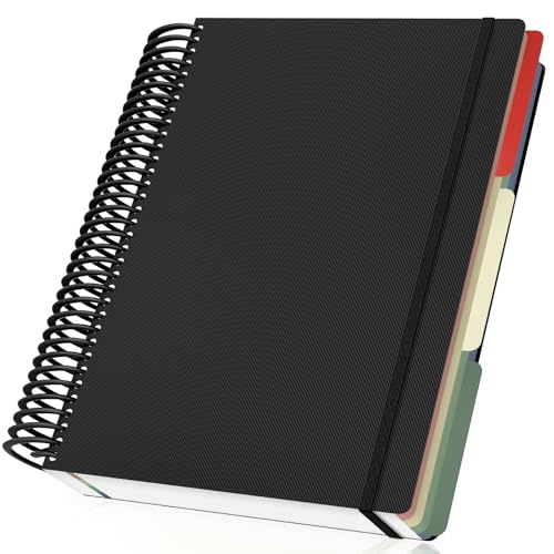 Yarotm Notizbuch A4 Kariert - Notebook Spiralbindung 23.5x29.8cm - Spiralblock A4 Notizbuch 120 Blatt - 90GSM Kariert 5mm Notizheft - Schwarz Journal Notizblock A4 Tagebuch Weicher Einband Yarotm Notizbuch A4 Kariert - Notebook Spiralbindung 23.5x29.8cm - Spiralblock A4 Notizbuch 120 Blatt - 90GSM Kariert 5mm Notizheft - Schwarz Journal Notizblock A4 Tagebuch Weicher Einband von Yarotm
