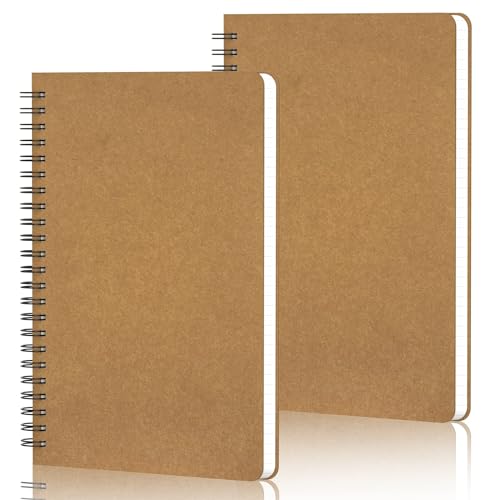 Yarotm Notizbuch A5 Blanko - 2 Stück Spiral Notizbuch Papier - Notizblock Ringuch Spiralblock Notizbücher A5 100g / m² 60 Blatt - Skizzenblock Journal Tagebuch für Memos Kraft Yarotm Notizbuch A5 Blanko - 2 Stück Spiral Notizbuch Papier - Notizblock Ringuch Spiralblock Notizbücher A5 100g / m² 60 Blatt - Skizzenblock Journal Tagebuch für Memos Kraft von Yarotm