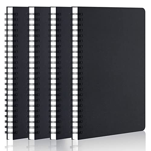 Yarotm Notizbuch A5 Dotted - 4 STK Notizblock A5 Gepunktet Spiralbindung - Schwarz Hardcover A5 Dotted Notebook Ringbuch - 100g/m² Dickes Gepunktete Papier - Spiralblock A5 Punktiert Yarotm Notizbuch A5 Dotted - 4 STK Notizblock A5 Gepunktet Spiralbindung - Schwarz Hardcover A5 Dotted Notebook Ringbuch - 100g/m² Dickes Gepunktete Papier - Spiralblock A5 Punktiert von Yarotm