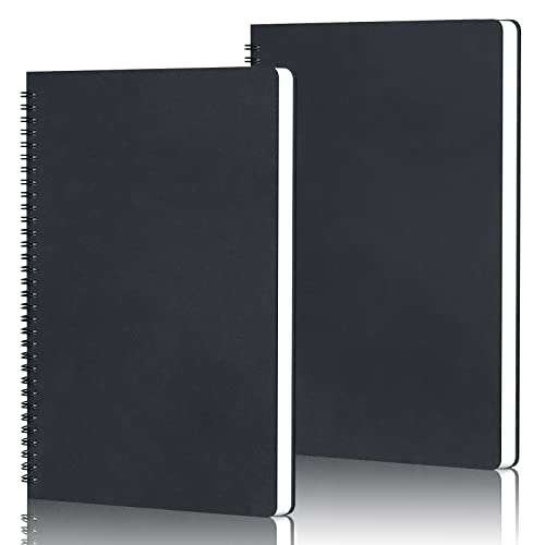 Yarotm Notizbuch B5 Blanko - 2 Stück Spiralbindung Notizheft B5-100GSM Papier Blanko Notizblock B5-26x18.5cm 60 Blatt Tagebuch Spiralblock - Schreibblock Reisetagebuch, Schwarz Yarotm Notizbuch B5 Blanko - 2 Stück Spiralbindung Notizheft B5-100GSM Papier Blanko Notizblock B5-26x18.5cm 60 Blatt Tagebuch Spiralblock - Schreibblock Reisetagebuch, Schwarz von Yarotm
