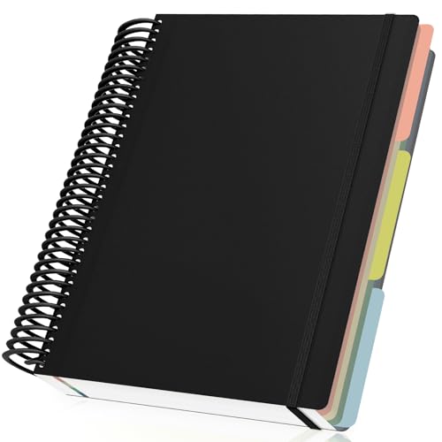Yarotm Notizbuch Liniert A4 - Spiralbindung Notizblock 23.5x29.8cm - 90g/m² Liniert Papier Tagebuch - 120 Blätt Spiralblock A4 Notizheft - Schwarz Journal Notebook A4 Reisetagebuch Schule Yarotm Notizbuch Liniert A4 - Spiralbindung Notizblock 23.5x29.8cm - 90g/m² Liniert Papier Tagebuch - 120 Blätt Spiralblock A4 Notizheft - Schwarz Journal Notebook A4 Reisetagebuch Schule von Yarotm