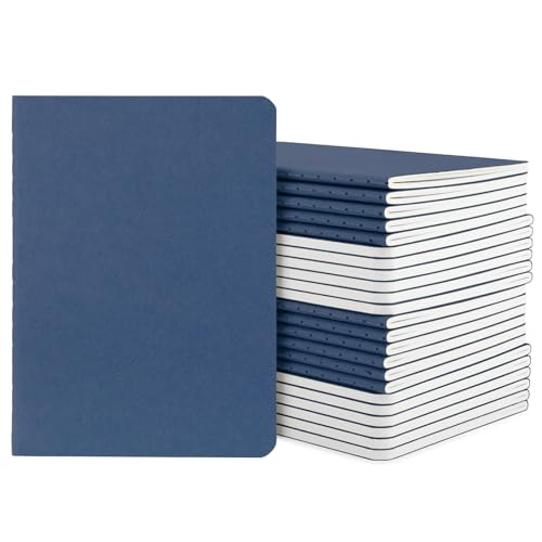 Yarotm Notizheft A6 Dotted - 24 Stück Notebooks 10x14cm Klein Hefte - 100GSM Papier Gepunktet 5mm Notizbuch Softcover Königsblau - 30 Blatt Notizblock Tagebuch von Yarotm