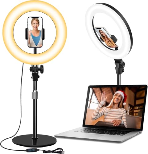 Ringlicht mit Stativ,Ring Light Tisch Selfie Licht Ringleuchte Lichtring,10.5 Zoll 3 Lichtfarben 10 Helligkeiten LED Ring Licht Handy stativ mit licht für Makeup/YouTube/Fotografie/TikTok Ringlicht mit Stativ,Ring Light Tisch Selfie Licht Ringleuchte Lichtring,10.5 Zoll 3 Lichtfarben 10 Helligkeiten LED Ring Licht Handy stativ mit licht für Makeup/YouTube/Fotografie/TikTok von Yarrashop