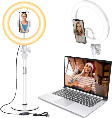 Ringlicht mit Stativ,Ring Light Tisch Selfie Licht Ringleuchte Lichtring,10.5 Zoll 3 Lichtfarben LED Ring Licht Handy stativ mit licht für Videokonferenz Streaming/Schminktisch Beleuchtung/Fotografie Ringlicht mit Stativ,Ring Light Tisch Selfie Licht Ringleuchte Lichtring,10.5 Zoll 3 Lichtfarben LED Ring Licht Handy stativ mit licht für Videokonferenz Streaming/Schminktisch Beleuchtung/Fotografie von Yarrashop