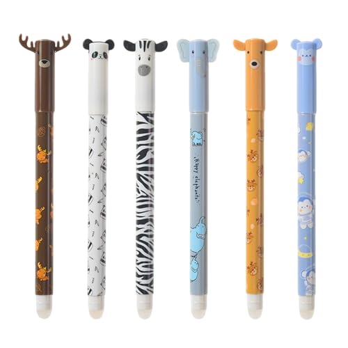 6 Pack Radierbarer Kugelschreiber,2025 Neu Cartoon Tier Erasable Pen Spitze Set,Gelschreiber Radierbar 0.5mm,Radierbare Stifte,Panda,Hirsch,Elefant Gelstifte Radierbar für Kinder Studenten Geschenk 6 Pack Radierbarer Kugelschreiber,2025 Neu Cartoon Tier Erasable Pen Spitze Set,Gelschreiber Radierbar 0.5mm,Radierbare Stifte,Panda,Hirsch,Elefant Gelstifte Radierbar für Kinder Studenten Geschenk von Yarteim
