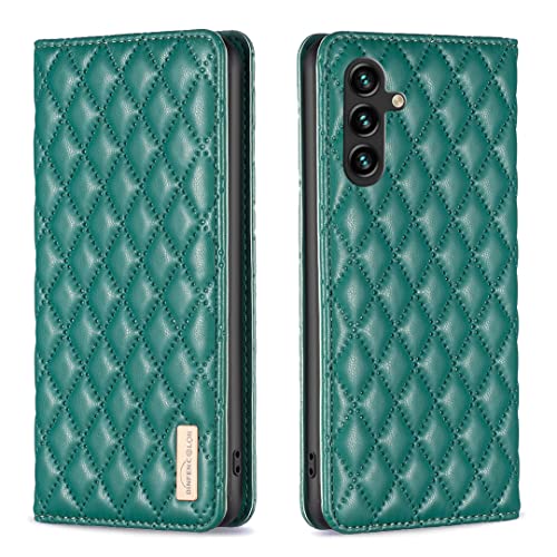 Yarxiawin Kompatibel für Samsung Galaxy A14 5G Hülle Leder, Handyhülle Samsung A14 Leder Case Magnetisch Klappbar, Schutzhülle Samsung A14 5G Hülle Kartenfach Wallet Lederhülle (Grün) von Yarxiawin