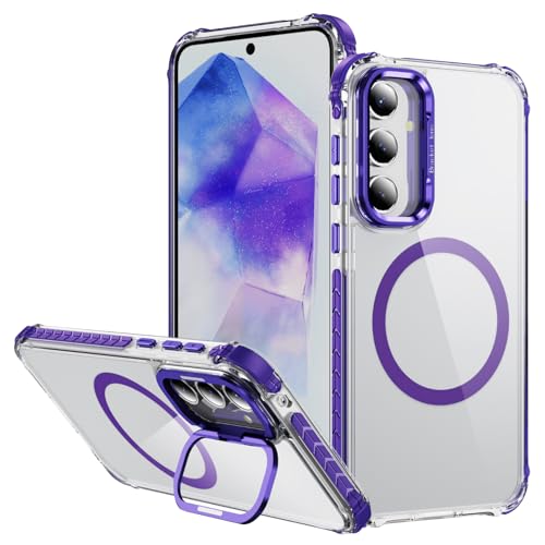 Yarxiawin Schutzhülle für Samsung Galaxy A54, transparent, mit Magnetring, kompatibel mit kabellosem Magsafe-Ladegerät, stoßfest, Samsung A54 Handyhülle mit Ständer, rote Abdeckung, schlank (lila) Yarxiawin Schutzhülle für Samsung Galaxy A54, transparent, mit Magnetring, kompatibel mit kabellosem Magsafe-Ladegerät, stoßfest, Samsung A54 Handyhülle mit Ständer, rote Abdeckung, schlank (lila) von Yarxiawin