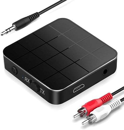 Bluetooth Transmitter Empfänger, 2 in 1 Adaptateur 5.0 High Definition Low Latency Audio Adapter Mit RCA & 3.5 mm AUX, Für TV PC Kopfhörer Lautsprecher Auto Radio (KN321) Bluetooth Transmitter Empfänger, 2 in 1 Adaptateur 5.0 High Definition Low Latency Audio Adapter Mit RCA & 3.5 mm AUX, Für TV PC Kopfhörer Lautsprecher Auto Radio (KN321) von YasJess