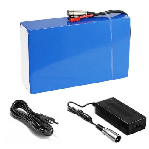 Yasco 48V 20Ah Elektro Fahrrad Akku 1800W Lithium Batterie mit Ladegerät, 50A BMS Schutz PVC Battery für Elektro-Roller Scooter von Yasco Power