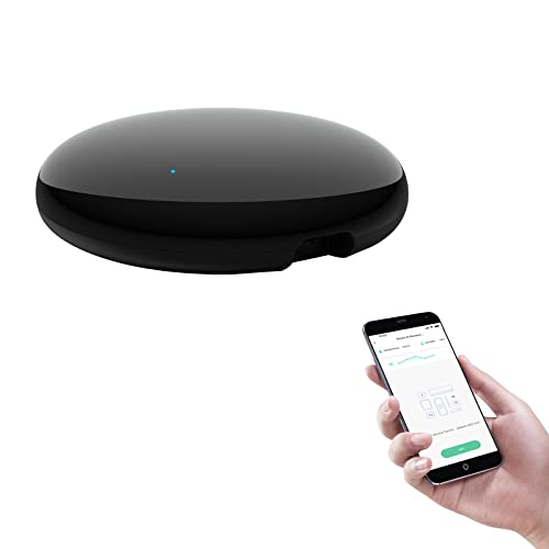 eMylo Smart Universelle Fernbedienung, WiFi Thermo-Hygrometer Hygrometer Innen Thermometer Raumthermometer Steuerung per Smart Life Tuya APP kompatibel mit Alexa und Google Home, für Klimagerät von Yasorn