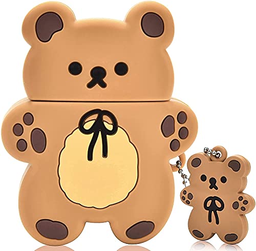 Yatchen Niedliche Schutzhülle für AirPods 3 3. Generation, Kawaii, 3D-Cartoon-Teddybär, weiches Silikon, Schutzhülle mit Schlüsselanhänger, stoßfest, Ladehülle, kompatibel mit AirPods 3, für Mädchen Yatchen Niedliche Schutzhülle für AirPods 3 3. Generation, Kawaii, 3D-Cartoon-Teddybär, weiches Silikon, Schutzhülle mit Schlüsselanhänger, stoßfest, Ladehülle, kompatibel mit AirPods 3, für Mädchen von Yatchen