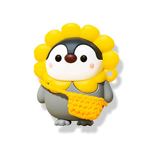 Yatchen Schutzhülle für AirPod 2/1, niedlicher 3D-Cartoon-Pinguin mit Tasche, weiche Silikon-Schutzhülle mit Schlüsselanhänger, stoßfeste Ladehülle für AirPods 2. Generation für Mädchen und Frauen Yatchen Schutzhülle für AirPod 2/1, niedlicher 3D-Cartoon-Pinguin mit Tasche, weiche Silikon-Schutzhülle mit Schlüsselanhänger, stoßfeste Ladehülle für AirPods 2. Generation für Mädchen und Frauen von Yatchen