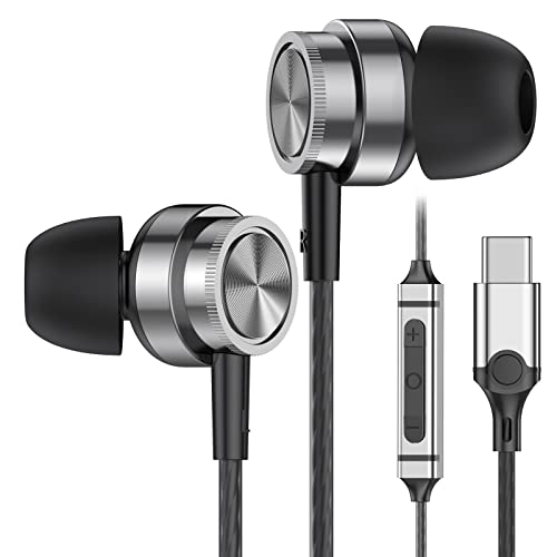 USB C Kopfhörer, Kopfhörer mit Kabel Type-C for Samsung Galaxy S25 S24 Ultra S23 S22 FE A55 A54 und iPhone 1615, Stereo Kopfhörer USB C Anschluss für ipad Pro 2022/202,Tablets und Laptops und usw von Yatloml