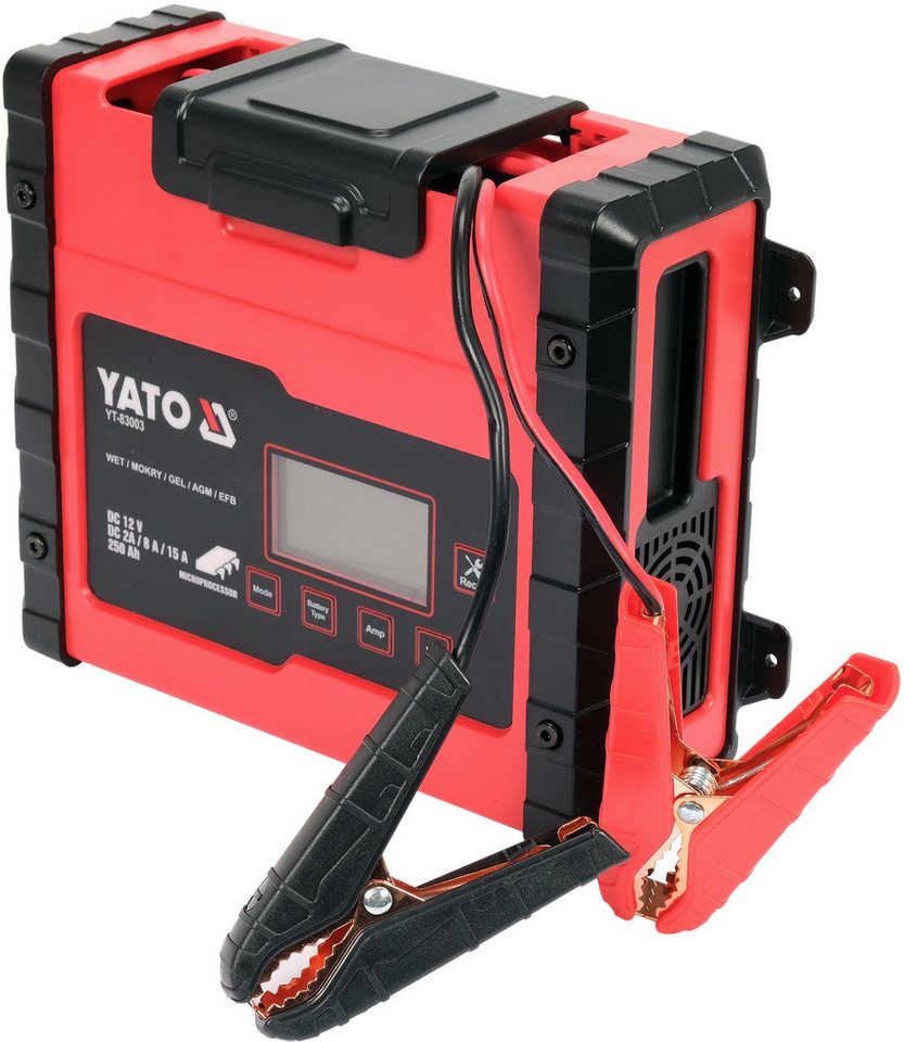 Yato Batterieladegerät 12v/2a/8a/15a, 5-200 Ah Werkzeug-Akku-Ladetechnik (Batterieladegerät 12v/2a/8a/15a, 5-200 Ah, Batterieladegerät 12v/2a/8a/15a, 5-200 Ah) von Yato
