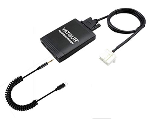 Suzuki iPhone Stereo Aux Adapter, KFZ Digital Audio-Eingang Interface mit SD-Karte, iPod MP3 USB, 3,5 mm AUX IN, Lighnting Musik Player für SUZUKI 14 Pin 2001 + (M06-suz2) von Yatour