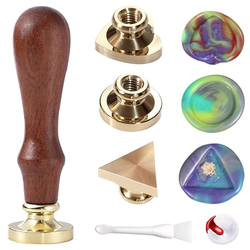 3PCS Blank Messing Wachs Siegel Stempel Kit, rund solide Stempel, Herz Siegel Stempel und Dreieck Siegel Wachs Stempel, für Party Einladungen, Umschläge 3PCS Blank Messing Wachs Siegel Stempel Kit, rund solide Stempel, Herz Siegel Stempel und Dreieck Siegel Wachs Stempel, für Party Einladungen, Umschläge von Ychostamp