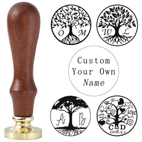 Siegelwachsstempel - Personalisierter Siegelstempel mit Baum des Lebens für Hochzeitseinladungen, Weinflaschenverpackungen, Geschenkverpackungen, Grußkartendekorationen Siegelwachsstempel - Personalisierter Siegelstempel mit Baum des Lebens für Hochzeitseinladungen, Weinflaschenverpackungen, Geschenkverpackungen, Grußkartendekorationen von Ychostamp